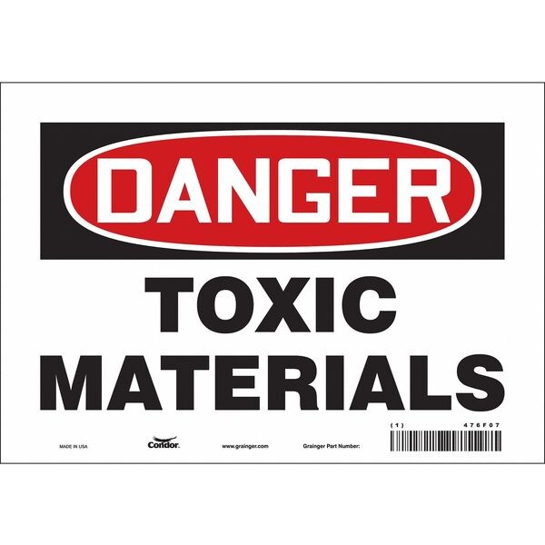 Safety Sign, 7 in Height, 10 in Width, Vinyl, Vertical Rectangle, English, 476F07
