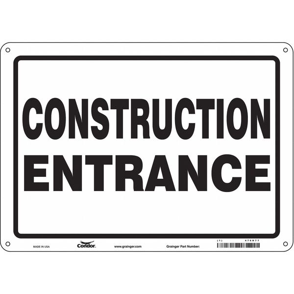 Safety Sign, 10 in Height, 14 in Width, Polyethylene, Horizontal Rectangle, English, 476H77
