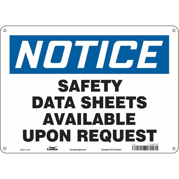 Safety Sign, 10 in x 14 in, Vinyl