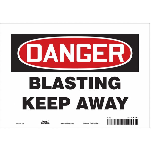 Safety Sign, 7 in Height, 10 in Width, Vinyl, Vertical Rectangle, English, 476J30