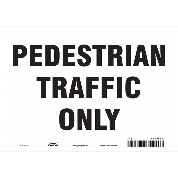 Safety Sign, 7 in Height, 10 in Width, Vinyl, Vertical Rectangle, English, 476M26