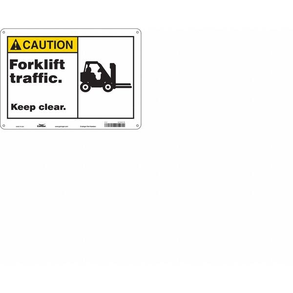 Safety Sign, 10 in Height, 14 in Width, Polyethylene, Horizontal Rectangle, English, 476N79