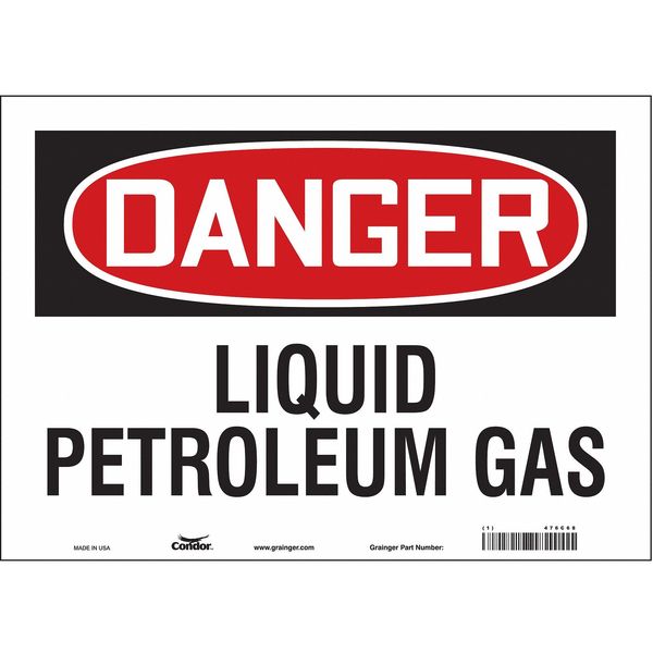 Safety Sign, 10 in Height, 14 in Width, Vinyl, Horizontal Rectangle, English, 476C68