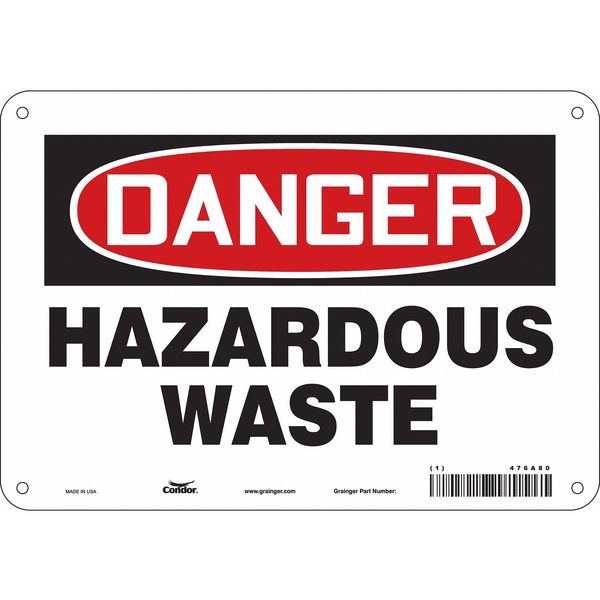 Safety Sign, 7 in Height, 10 in Width, Vinyl, Vertical Rectangle, English, 476A80