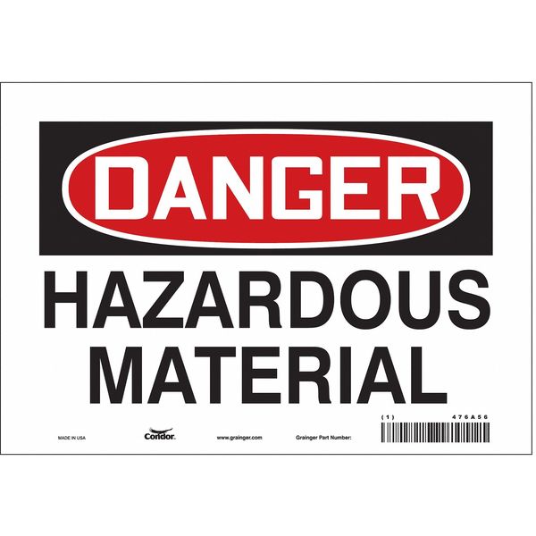 Safety Sign, 7 in Height, 10 in Width, Vinyl, Vertical Rectangle, English, 476A56
