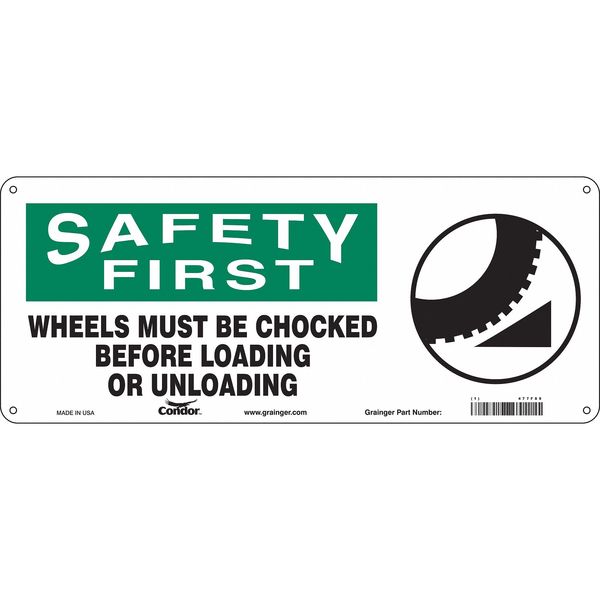 Safety Sign, 7 in H, 17 in W, Vinyl, Vertical Rectangle, English, 477F89