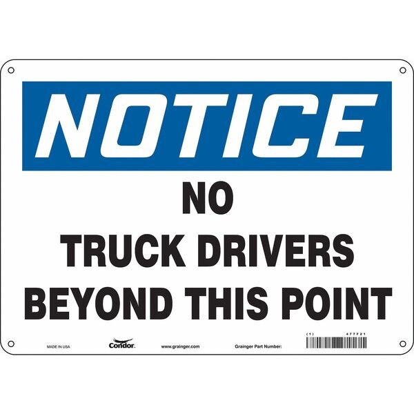 Safety Sign, 10 in Height, 14 in Width, Vinyl, Horizontal Rectangle, English, 477F21