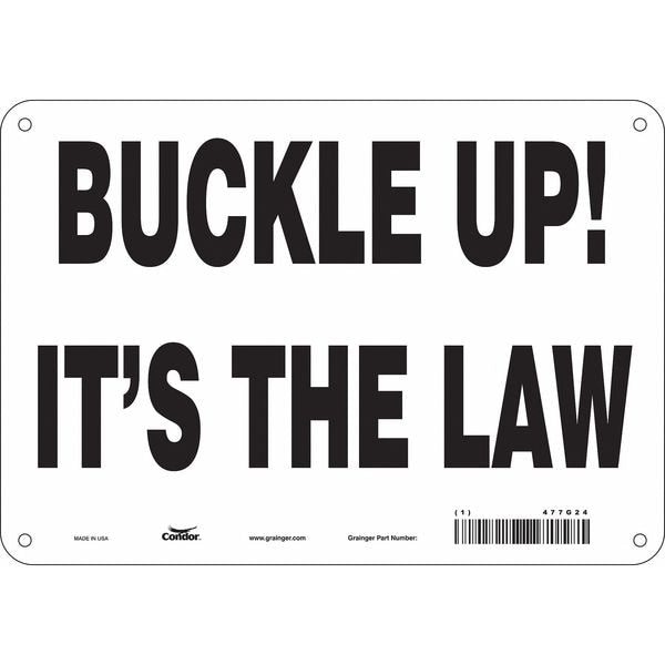 Safety Sign, 7 in Height, 10 in Width, Polyethylene, Vertical Rectangle, English, 477G24