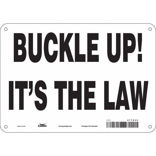 Safety Sign, 7 in Height, 10 in Width, Vinyl, Vertical Rectangle, English, 477G26