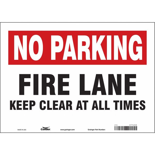 Safety Sign, 10 in Height, 14 in Width, Vinyl, Horizontal Rectangle, English, 477J22