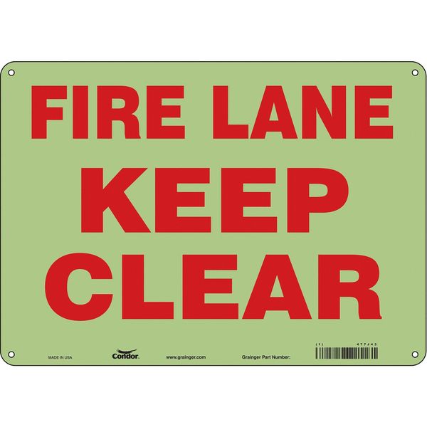 Safety Sign, 10 in Height, 14 in Width, Glow Vinyl, Horizontal Rectangle, English