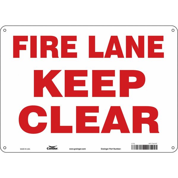 Safety Sign, 10 in Height, 14 in Width, Polyethylene, Horizontal Rectangle, English, 477J47