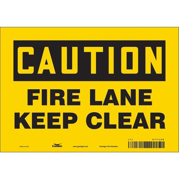 Safety Sign, 7 in Height, 10 in Width, Vinyl, Vertical Rectangle, English, 477J58