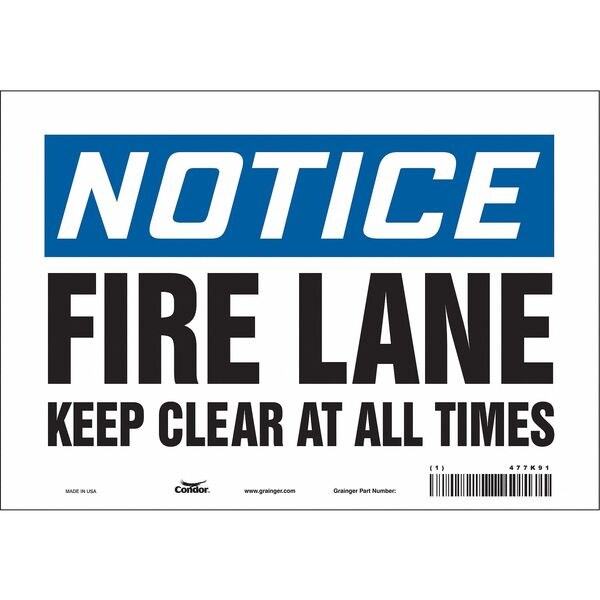 Safety Sign, 7 in Height, 10 in Width, Vinyl, Vertical Rectangle, English, 477K91