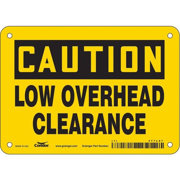 Traffic Sign, 5 in Height, 7 in Width, Vinyl, Horizontal Rectangle, English