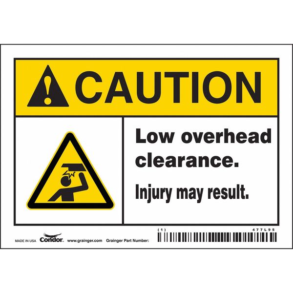 Traffic Sign, 3 1/2 in Height, 5 in Width, Vinyl, Horizontal Rectangle, English