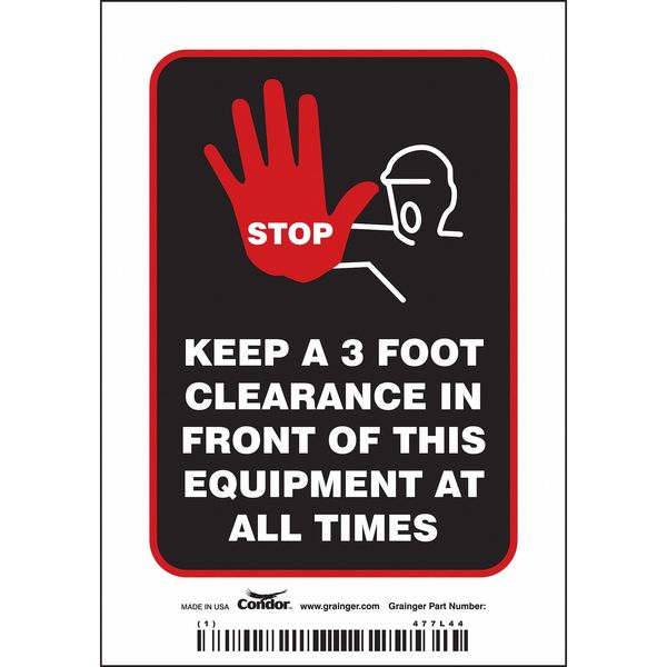 Traffic Sign, 5 in Height, 3 1/2 in Width, Vinyl, Vertical Rectangle, English