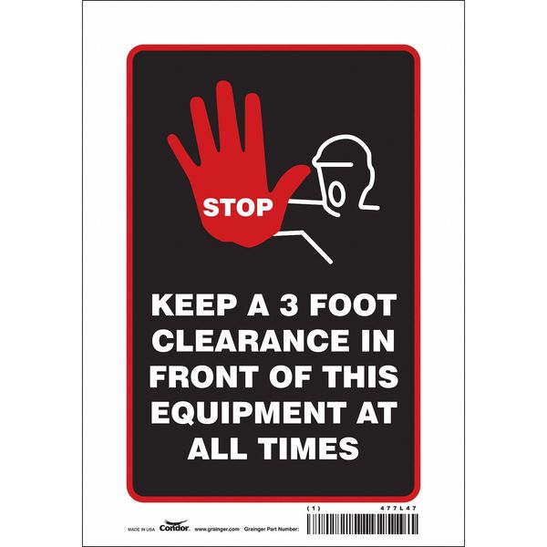 Traffic Sign, 10 in Height, 7 in Width, Vinyl, Horizontal Rectangle, English
