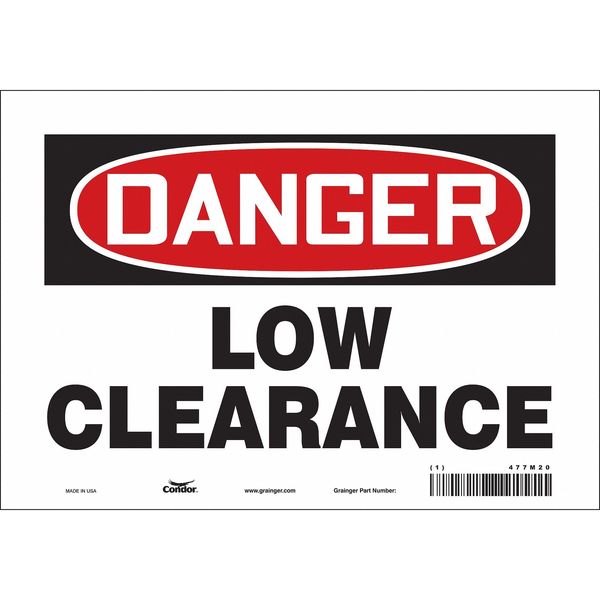 Safety Sign, 7 in Height, 10 in Width, Vinyl, Vertical Rectangle, English, 477M20