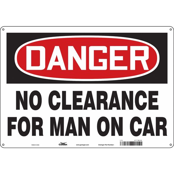 Traffic Sign, 14 in Height, 20 in Width, Polyethylene, Horizontal Rectangle, English
