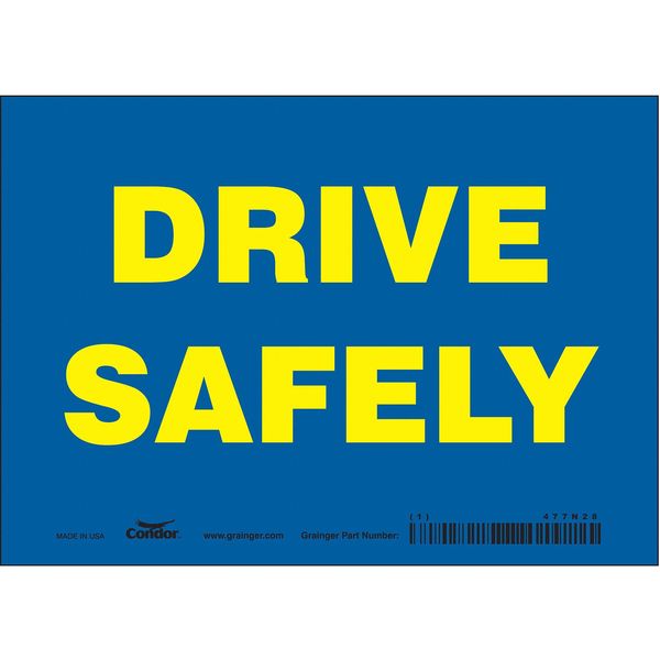 Traffic Sign, 5 in H, 7 in W, Vinyl, Horizontal Rectangle, English, 477N28