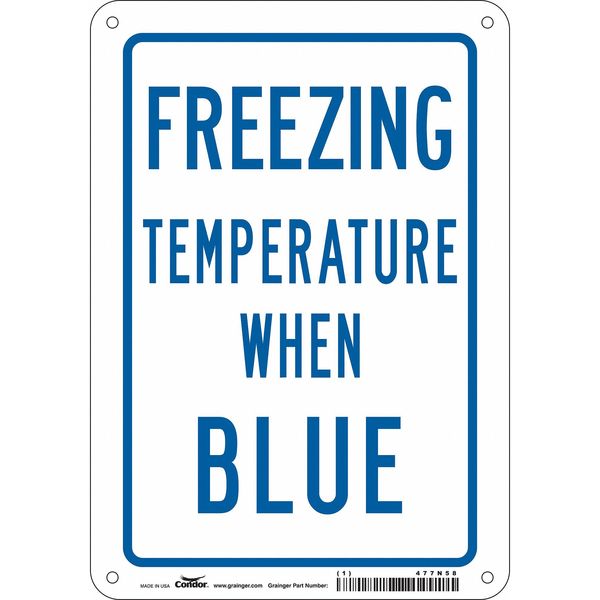 Traffic Sign, 10 in H, 7 in W, Polyethylene, Horizontal Rectangle, English, 477N58