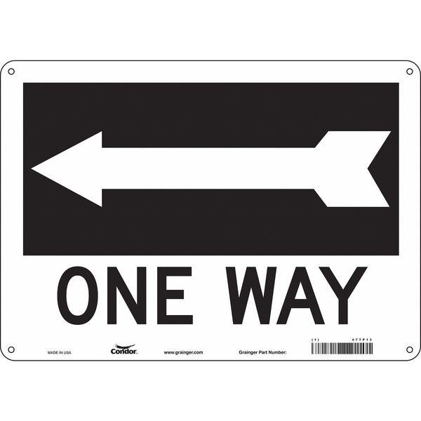 Traffic Sign, 10 in H, 14 in W, Polyethylene, Horizontal Rectangle, English, 477P13