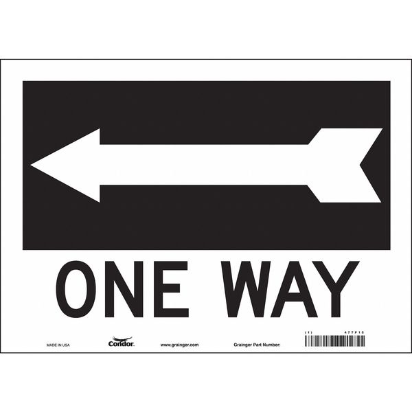 Traffic Sign, 10 in H, 14 in W, Vinyl, Horizontal Rectangle, English, 477P15