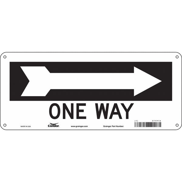 Traffic Sign, 6 1/2 in H, 14 in W, Polyethylene, Vertical Rectangle, English, 477P18