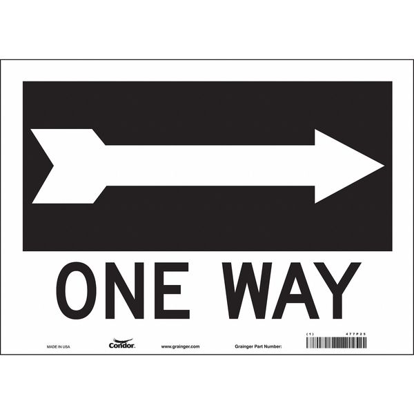 Traffic Sign, 10 in H, 14 in W, Vinyl, Horizontal Rectangle, English, 477P25