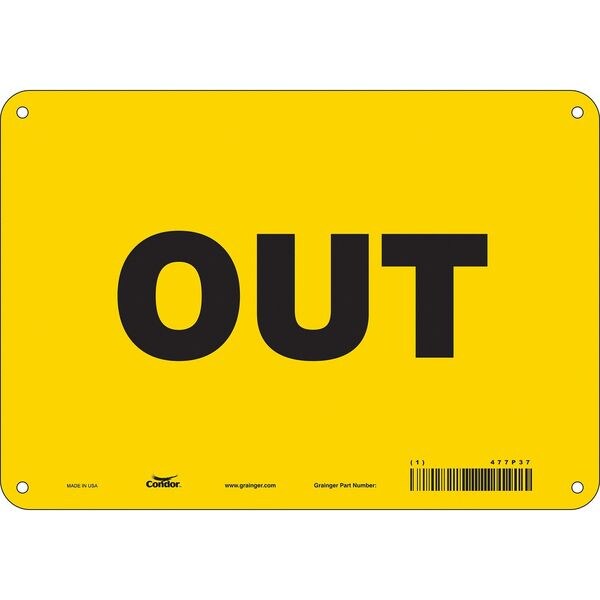 Traffic Sign, 7 in H, 10 in W, Polyethylene, Vertical Rectangle, English, 477P37