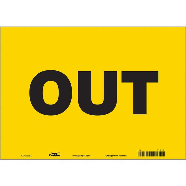 Traffic Sign, 10 in H, 14 in W, Vinyl, Horizontal Rectangle, English, 477P40