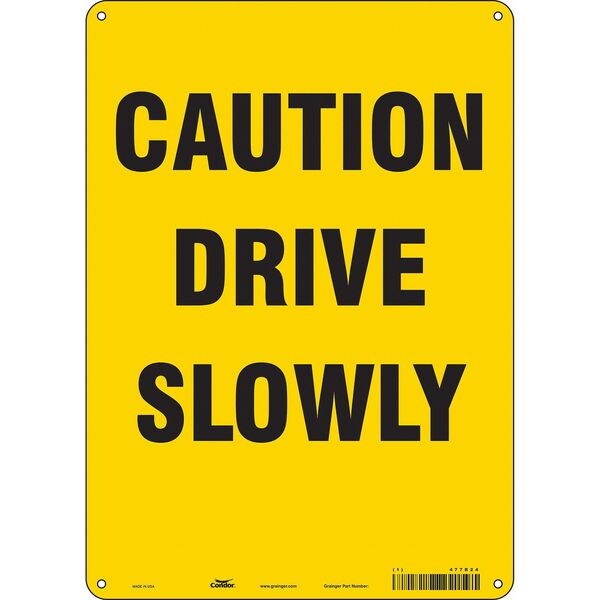 Traffic Sign, 14 in H, 10 in W, Polyethylene, Vertical Rectangle, English, 477R24