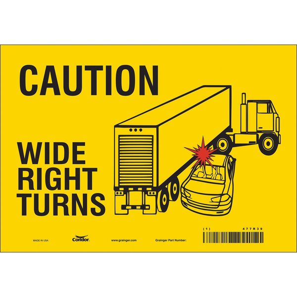 Traffic Sign, 7 in H, 10 in W, Vinyl, Vertical Rectangle, English, 477R39