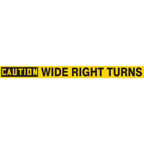 Traffic Sign, 2 in Height, 24 in Width, Vinyl, Horizontal Rectangle, English