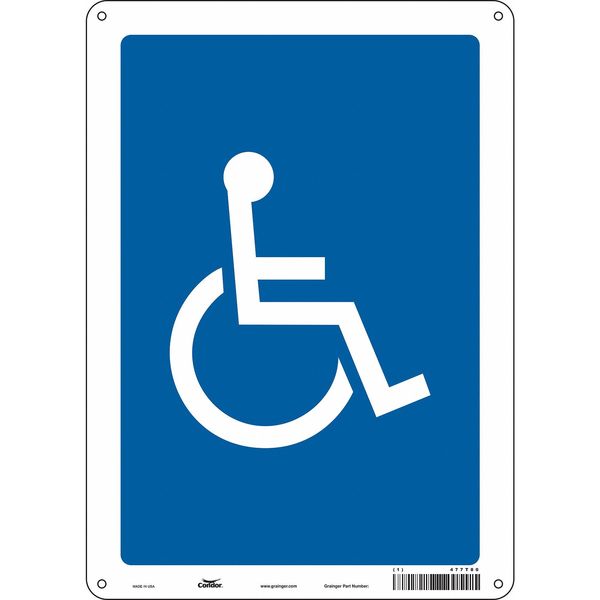 Traffic Sign, 14 in H, 10 in W, Polyethylene, Vertical Rectangle, English, 477T80