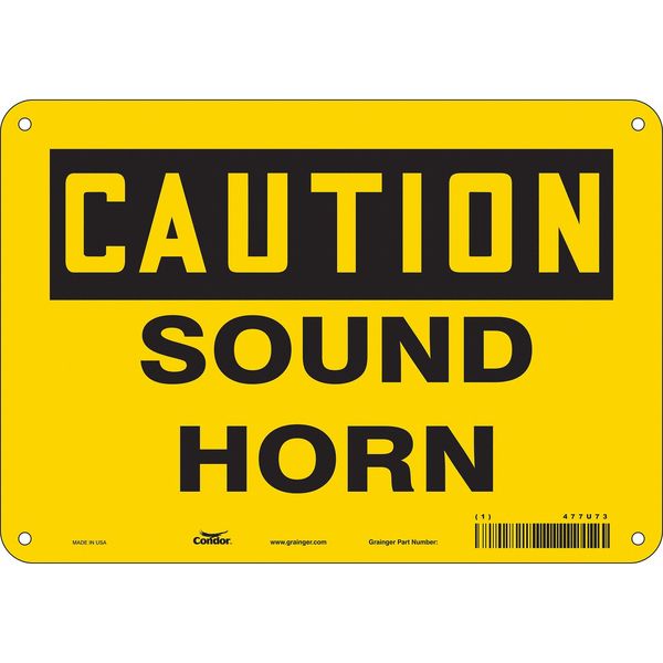 Safety Sign, 7 in Height, 10 in Width, Vinyl, Vertical Rectangle, English, 477U73