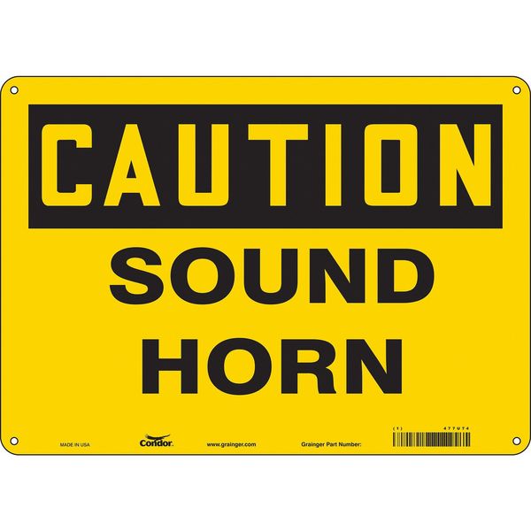 Traffic Sign, 10 in H, 14 in W, Vinyl, Horizontal Rectangle, English, 477U74