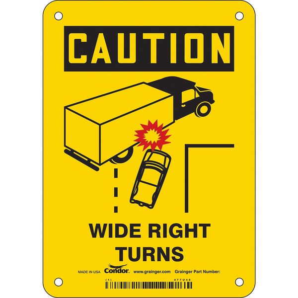 Traffic Sign, 7 in Height, 5 in Width, Vinyl, Vertical Rectangle, English