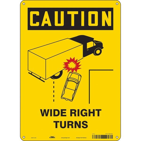 Traffic Sign, 14 in H, 10 in W, Vinyl, Vertical Rectangle, English, 477U50