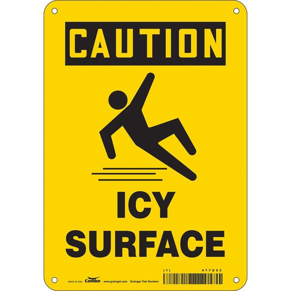 Traffic Sign, 10 in H, 7 in W, Polyethylene, Horizontal Rectangle, English, 477U53