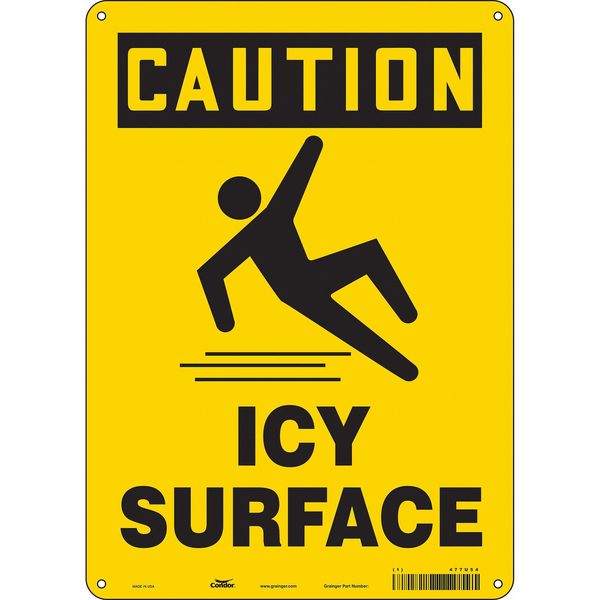 Traffic Sign, 14 in H, 10 in W, Polyethylene, Vertical Rectangle, English, 477U54