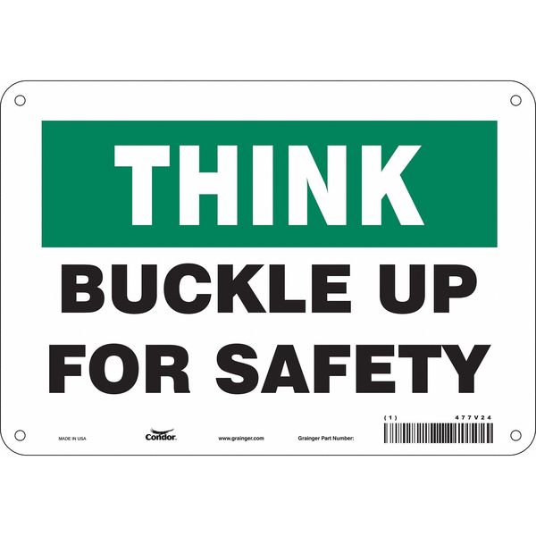 Traffic Sign, 7 in H, 10 in W, Polyethylene, Vertical Rectangle, English, 477V24