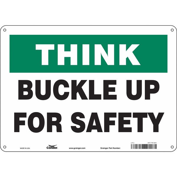 Traffic Sign, 10 in H, 14 in W, Polyethylene, Horizontal Rectangle, English, 477V25