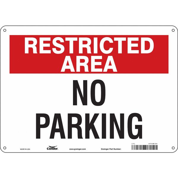 Restricted Area No Parking Sign, 10