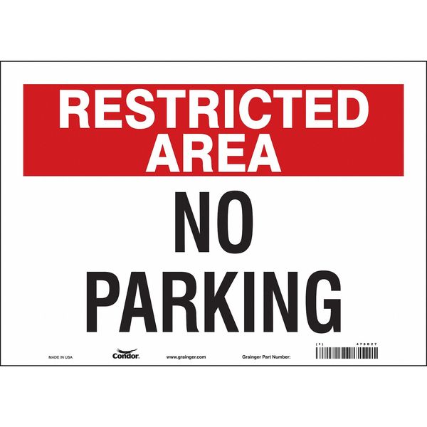 Restricted Area No Parking Sign, 10