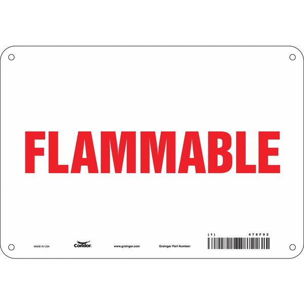 Danger Sign, 7 in H, 10 in W, Polyethylene, Vertical Rectangle, English, 478F02