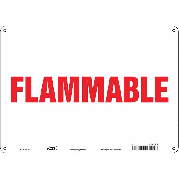 Danger Sign, 10 in H, 14 in W, Polyethylene, Horizontal Rectangle, English, 478F03