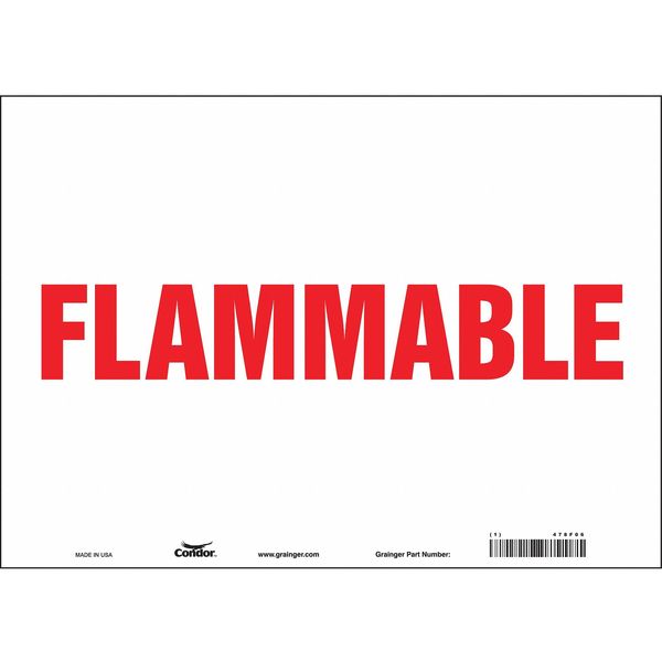 Danger Sign, 10 in H, 14 in W, Vinyl, Horizontal Rectangle, English, 478F06