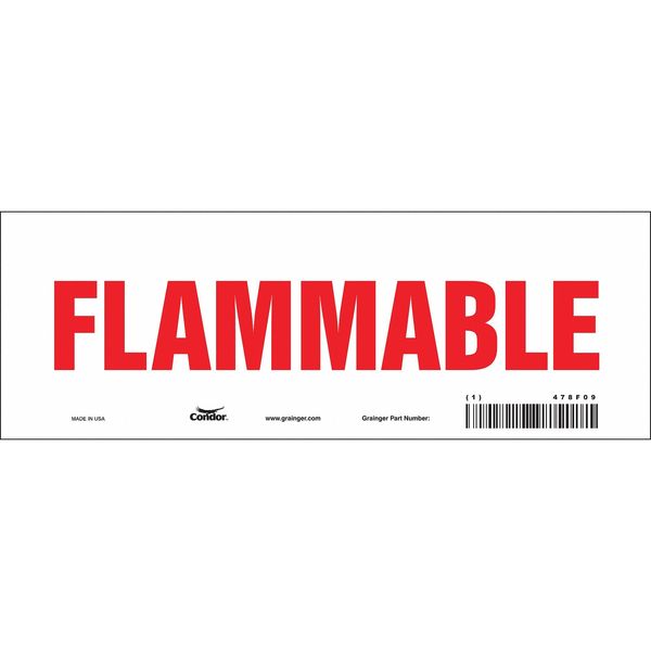 Safety Sign, 3 1/2 in H, 10 in W, Vinyl, Vertical Rectangle, English, 478F09